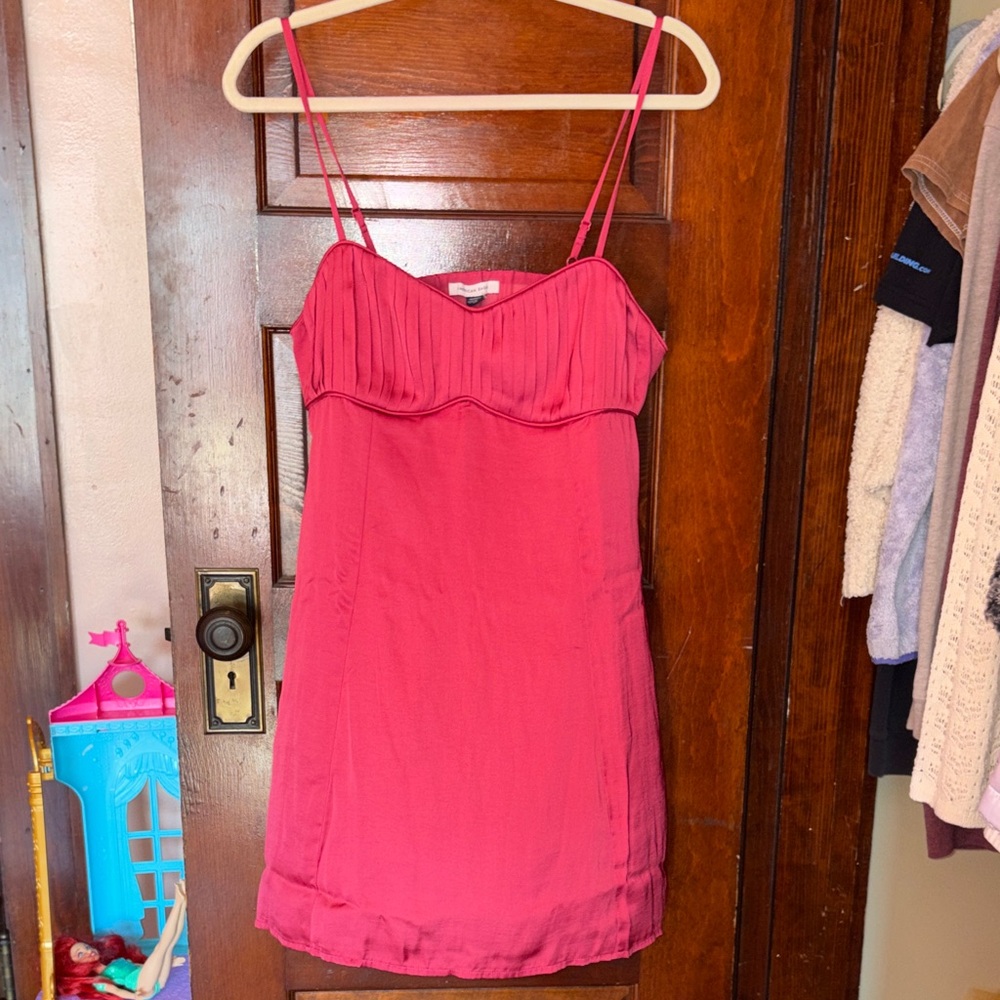 NWT American Eagle Women Size Medium Pink Spaghetti Strap Dress